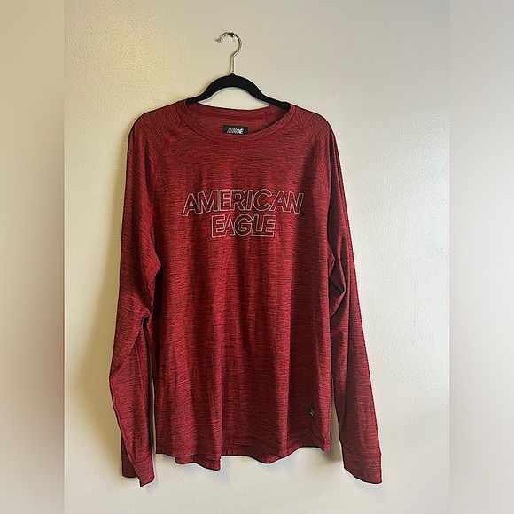 American Eagle Flex Mens Red Long Sleeve Shirt Size XL - Picture 1 of 3